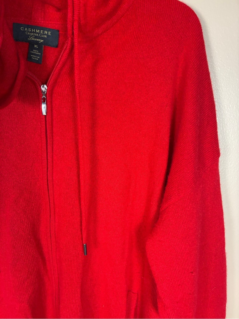 Charter Club Luxury 100% Cashmere Hooded Zip Up Jacket Sweater Cardigan - Picture 3 of 12